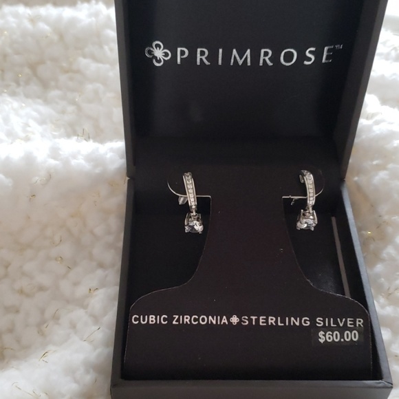 Jewelry - Primrose Cubic Zirconia Sterling Silver Earrings